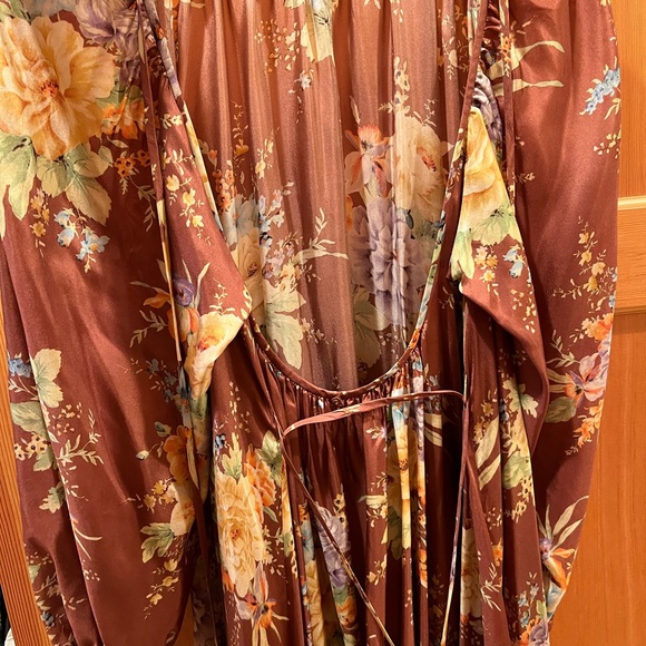 Zimmermann Zinnia Tie-back floral print silk dress - Size 1 - Picture 4 of 5